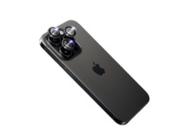 Safírová ochrana čoček fotoaparátů FIXED Sapphire Camera Glass pro Apple iPhone 15 Pro/15 Pro Max, černá