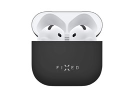 Ultratenké silikonové pouzdro FIXED Silky pro Apple AirPods 4, černé