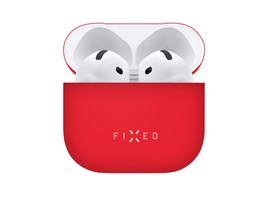 Ultratenké silikonové pouzdro FIXED Silky pro Apple AirPods 4, červené
