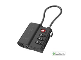 Smart tracker FIXED Tag Lock s podporou Find My a TSA, černý