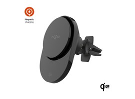 Držák do auta s bezdrátovým nabíjením FIXED MagAir s podporou uchycení MagSafe a standardem Qi2, 15W, černý