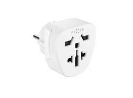 Cestovní adaptér FIXED pro UK, US, AUS do EU zásuvek (FIXCT-EU2-WH) bílý