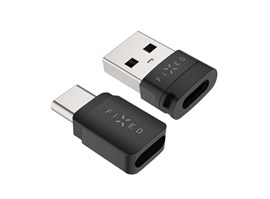 Hliníkový USB-C/C a USB-C/U Data blocker 2in1 FIXED, černý
