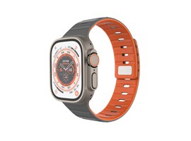 Magnetický řemínek FIXED Silicone Magnetic Strap pro Apple Watch 44/45/46/49mm, světle šedý