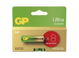 GP Alkalická baterie GP Ultra AA (LR6), 8 ks