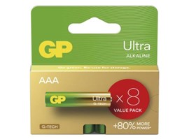 GP Alkalická baterie GP Ultra AAA (LR03), 8 ks