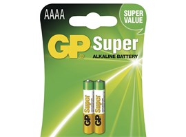 Alkalická speciální baterie GP 25A (AAAA, LR61) 1,5 V, 2 ks