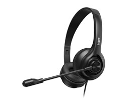 Marvo HP1001, sluchátka s mikrofonem, ovládání hlasitosti, černá, 2 x 3.5 mm Jack