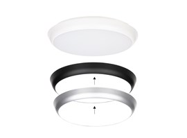 LED přisazené svítidlo Calvia 18, 18/15/12W, 3000/4000/6000K, bílé/stříbrné/černé