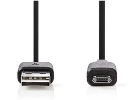 Nedis USB 2.0 - Micro USB CCGB60510BK10