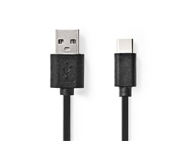 Nedis kabel USB-A na USB-C CCGP60600BK01