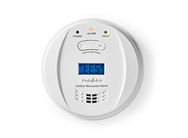 Nedis detektor oxidu uhelnatého/ EN 50291/ hlasitost 85 dB/ 2x AA/ životnost až 5 let/ bílý