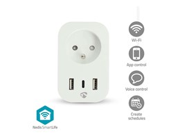 Nedis Chytrá Zásuvka USB WIFIP151EWT