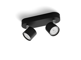 Philips Star bodové 2X4 2700K stmívatelné, černá