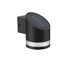 Fyve solární venkovní nástěnné LED svítidlo 1,5W 200lm 2700K IP44, černé