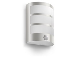 Python UltraEfficient venkovní nástěnné svítidlo se senzorem LED 3,8W 800lm 2700K IP44, nerezové