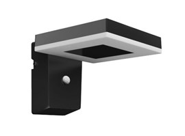 Zonal UltraEfficial solární venkovní nástěnné LED svítidlo s čidlem 1,3W 250lm 3000K  IP44, černé