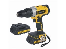 POWERPLUS POWX00445 Aku příklepový šroubovák / vrtačka 20V LI-ION 2BAT