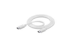 Datový kabel Cellularline s konektory 2x USB-C, 1,2m, bílý