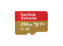 SanDisk Extreme microSDXC 256GB 190MB/s + adaptér