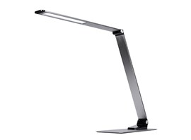 Solight LED stolní lampička stmívatelná, 11W,  změna chromatičnosti, broušený hliník, stříbrná