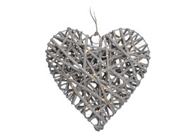 Solight ratanové srdce, 30 LED, 1V245