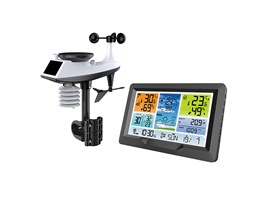 Solight profesionální meteostanice, přehledný a designový displej, tlak, teplota, vlhkost, srážky, hodnoty větru