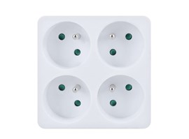 Solight rozbočka, 4 x 10A, bílá - P108