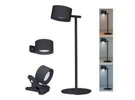 Solight LED nabíjecí lampička 3v1, 280lm, změna CCT, stmívání, černá