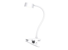 Solight LED stolní nabíjecí lampička, 2W, 210lm, 3CCT, bílá, clip