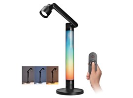 Solight LED stmívatelná lampička s RGB podsvícením, 10W, 600lm, změna chromatičnosti, dálkový ovladač