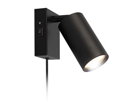 Solight nástěnná lampička CELE, 1x GU10, černá