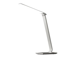 Solight LED stolní lampička stmívatelná, 12W, volba teploty světla, USB, bílý lesk
