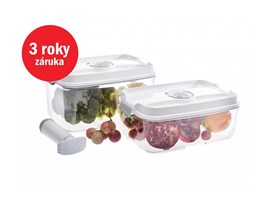 Status Tritan 3dílný set středních vakuových dóz 157553, bílá