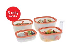 Status Fresko 5dílný set vakuových dóz 177110, lososová