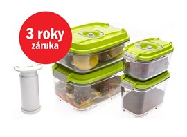 Status Tritan 5dílný set vakuových dóz 157531, zelená