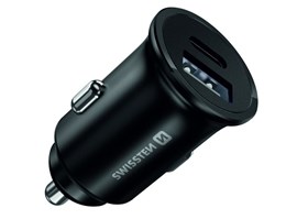 Swissten Síťový adaptér, iPhone 12, černý 