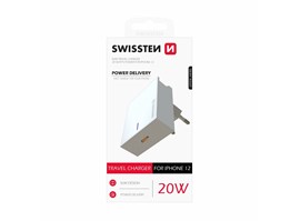 Swissten power Delivery 20W for Iphone 12 bílá