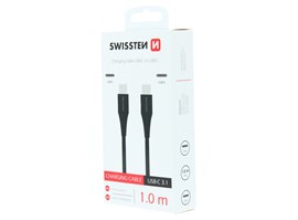 Kabel Swissten USB-C / USB-C 1,0 M Černý