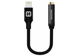 Swissten adaptér LIGH /JACK (F) 0,15m, černá