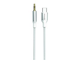Swissten adaptér USB-C/JACK 1,5M BÍLÝ