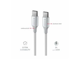 Swissten Kabel USB-C/USB-C 1,5 M BÍLÝ