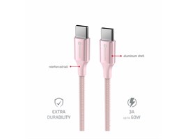 Swissten Kabel USB-C/USB-C 1,5 M RŮŽOVÝ