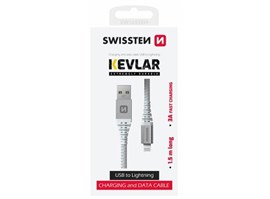 Swissten KABEL USB / LIGHT. 1,5 M BÍLÝ