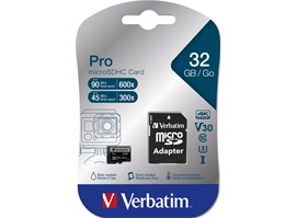 Verbatim microSDHC Pro UHS-I 32 GB (47041) + SD adapter