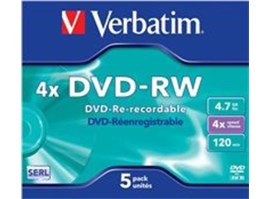 VERBATIM 43285 DVD-RW Single Pack
