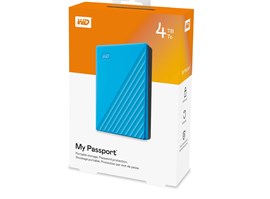 WD My Passport 4TB, modrá