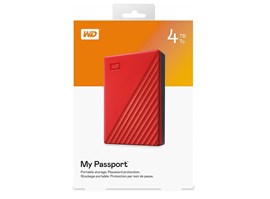WD My Passport 4TB, červená