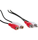 AQ KAS025 - stereo audio prodlužovací kabel 2,5 m s konektory 2 x RCA (M) - 2 x RCA (F)