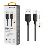 Aligator datový a nabíjecí kabel USB-C s prodlouženým konektorem 9 mm, 2A, délka 1 m, černá
